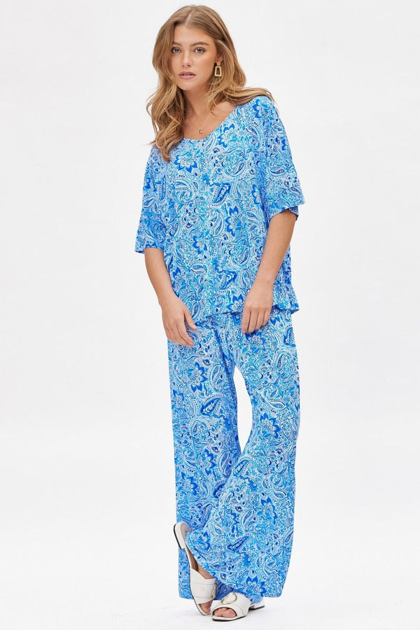 Cabana Set in PaisleyRoyal Blue