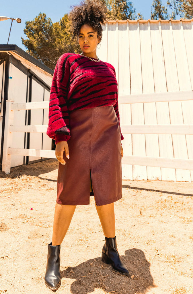 Burgundy Skirt